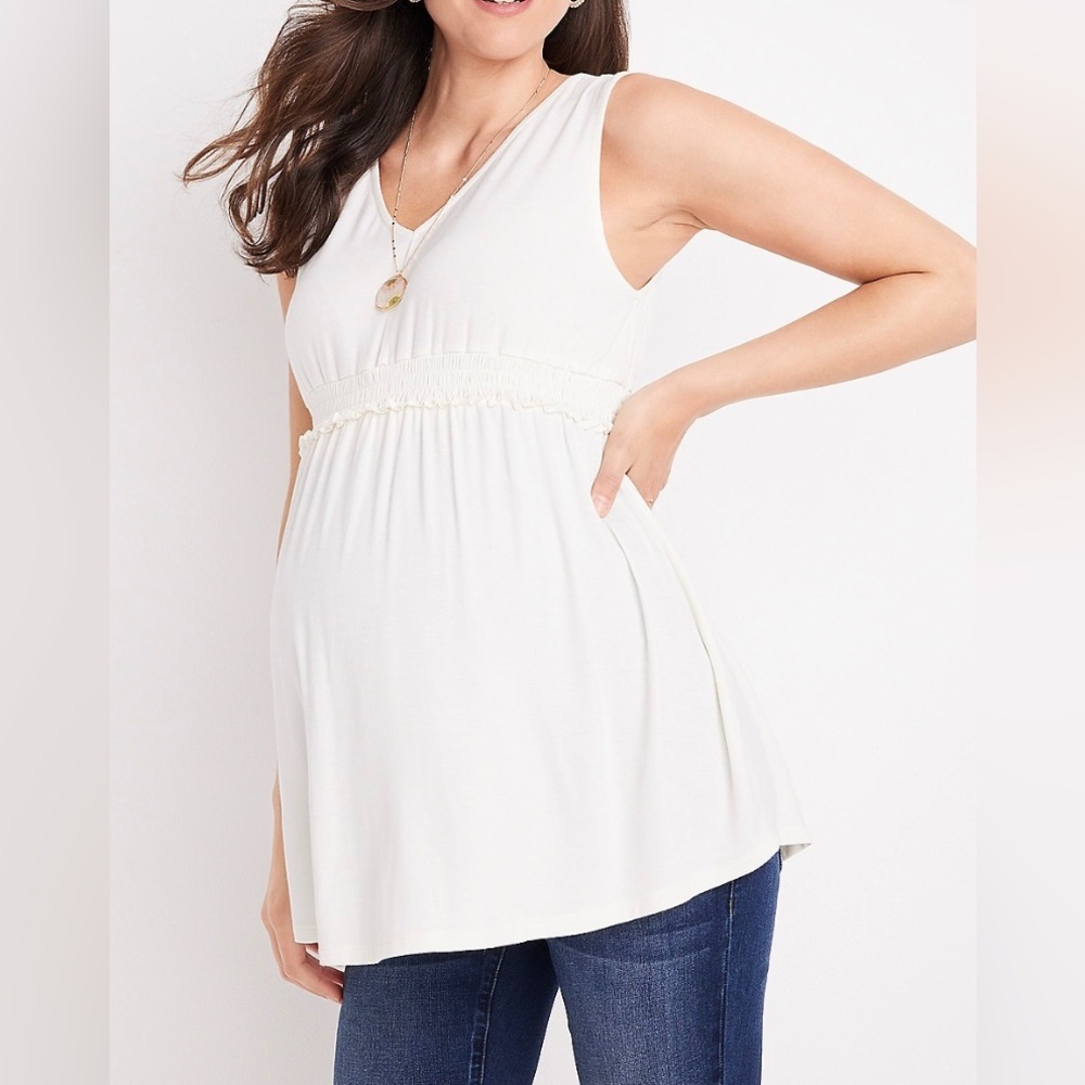 🔥SALE🔥Maurice’s Smocked Waist Maternity Tank Top size XL